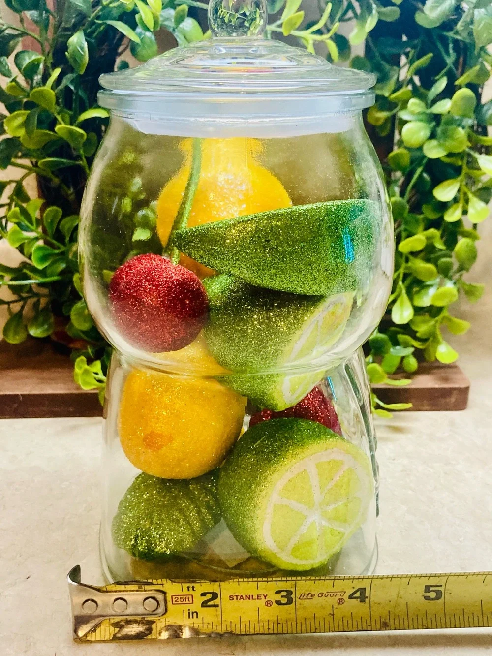 Target Gumball Machine - Clear 8” Gumball already filled w/ colorful fruit decor